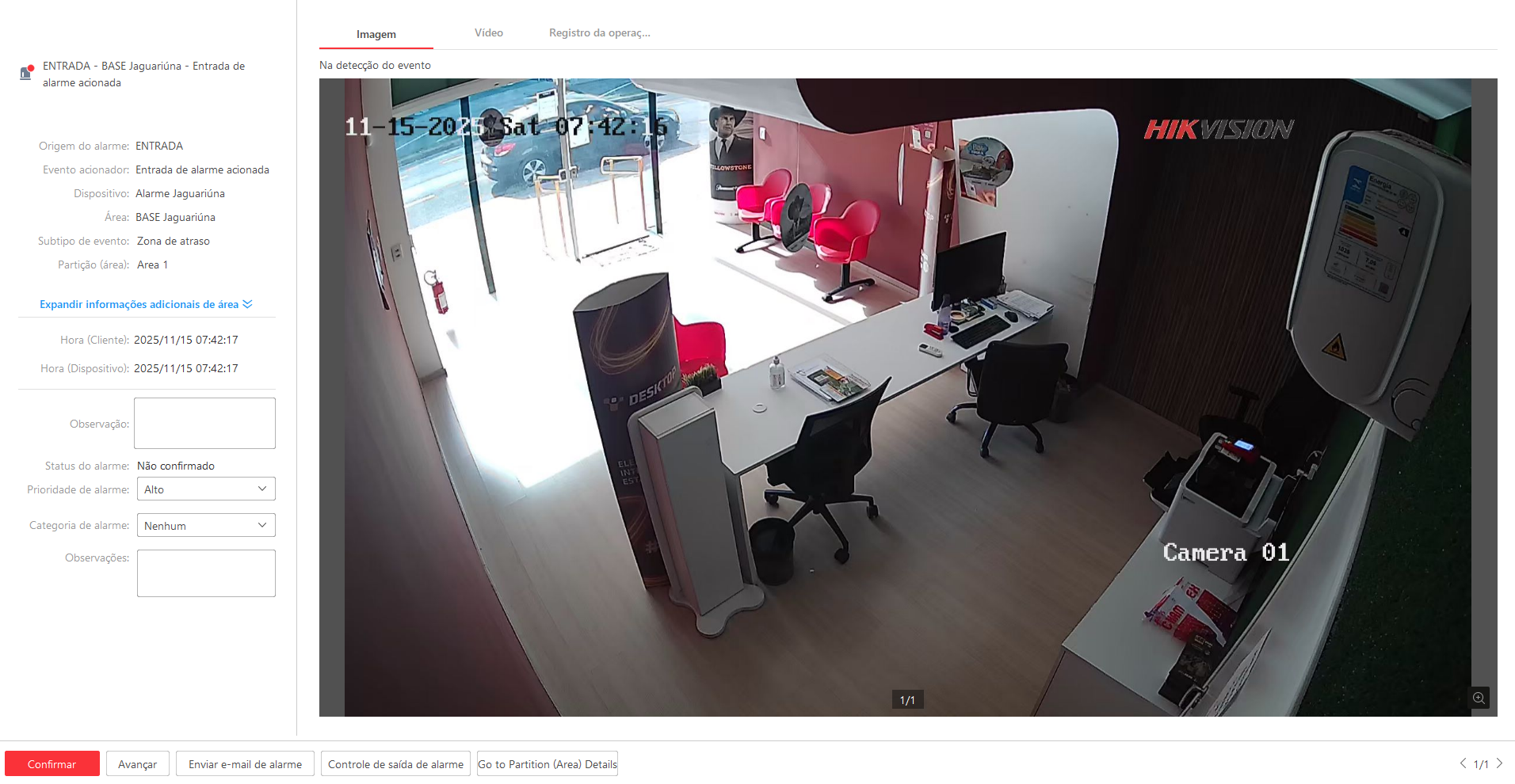 Imagem da ocorrência