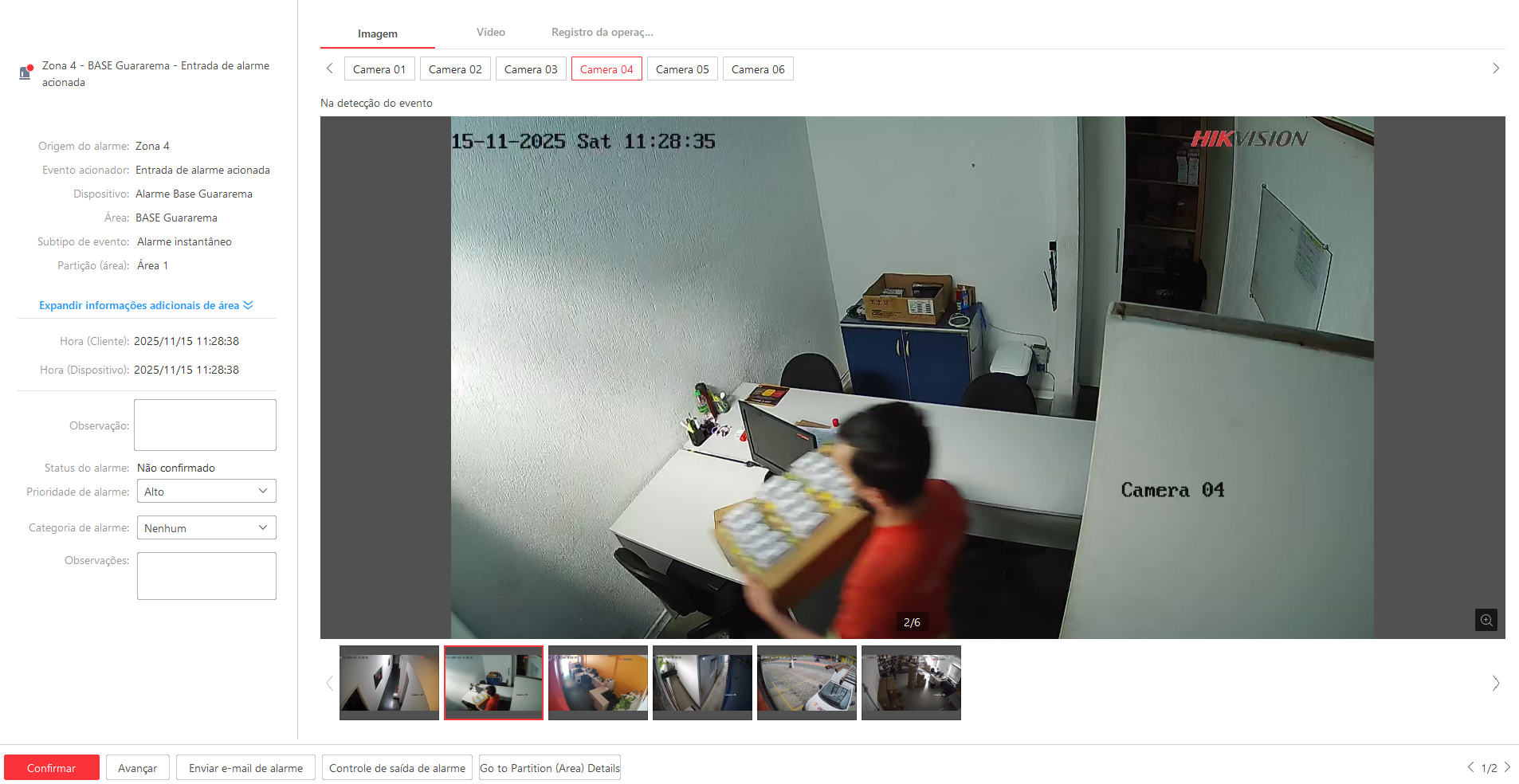 Imagem da ocorrência