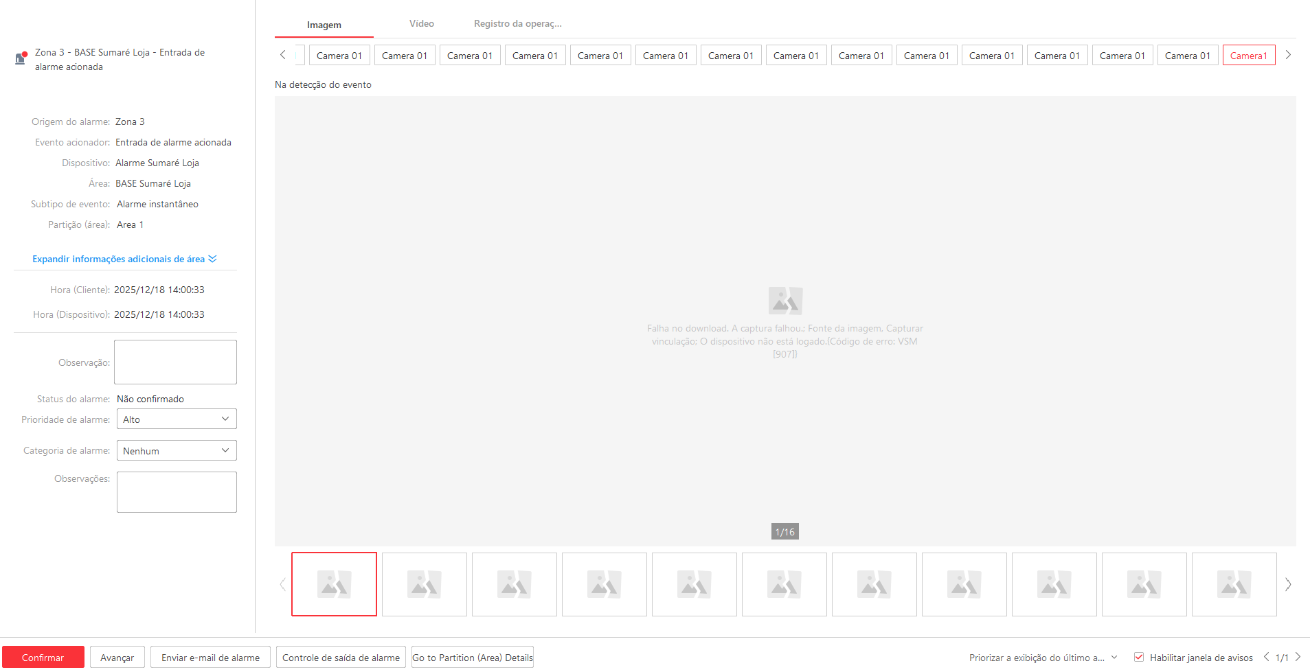 Imagem da ocorrência