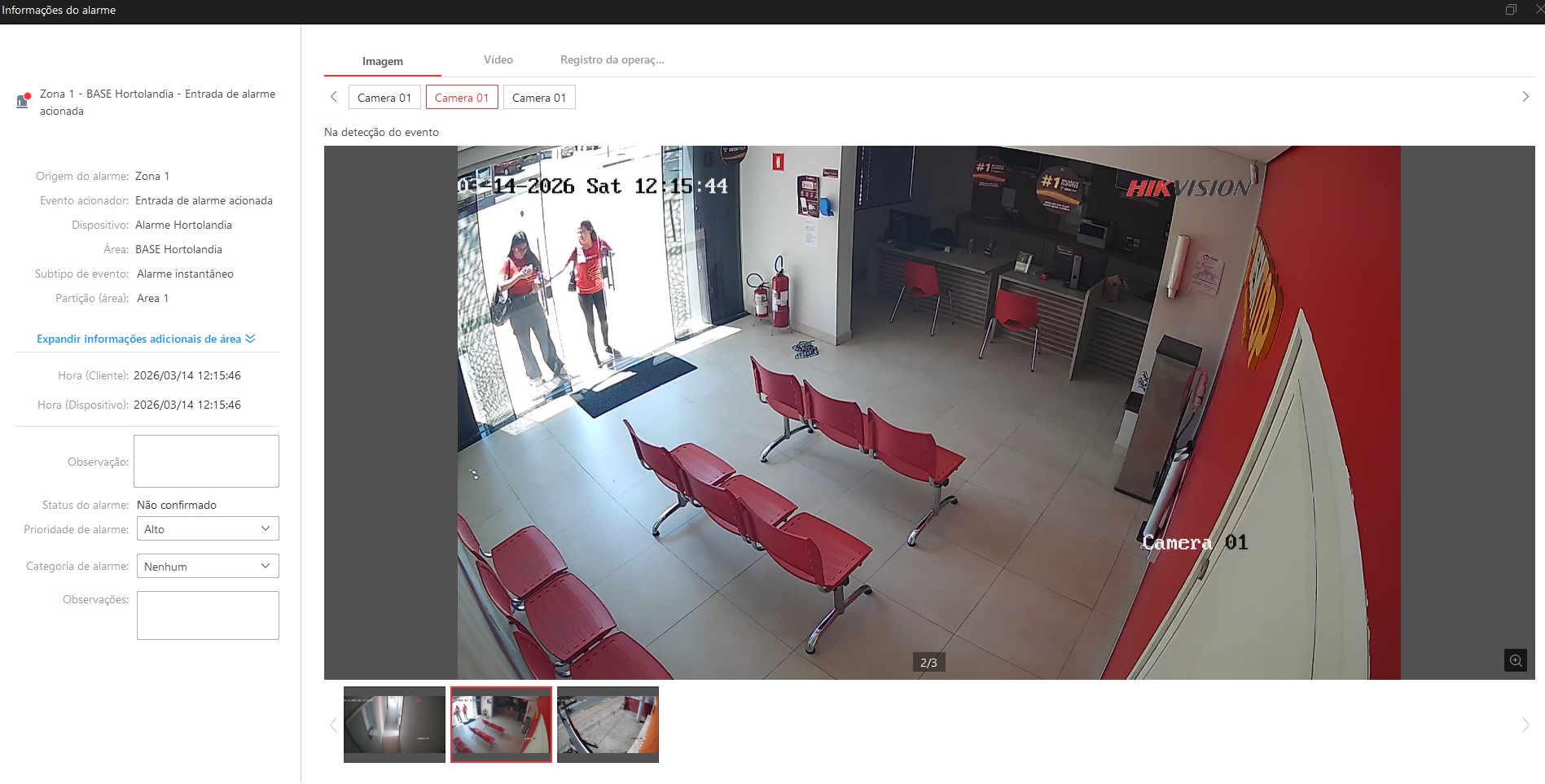 Imagem da ocorrência